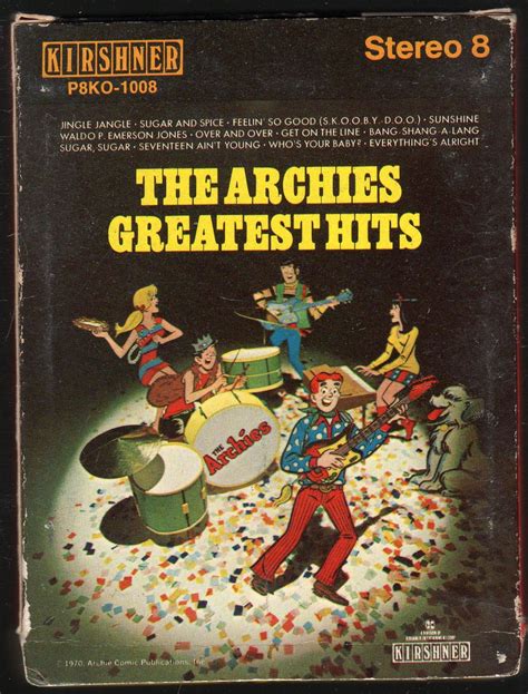 The Archies Greatest Hits 1970 Rca Kirshner Art Sleeve 8 Track Tape