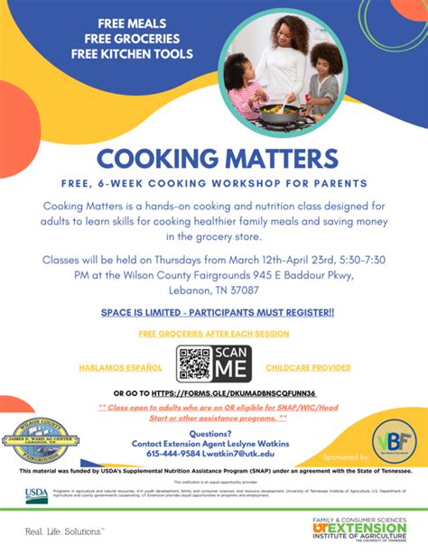 Cooking Matters Workshop Jones Brummett Elementary School