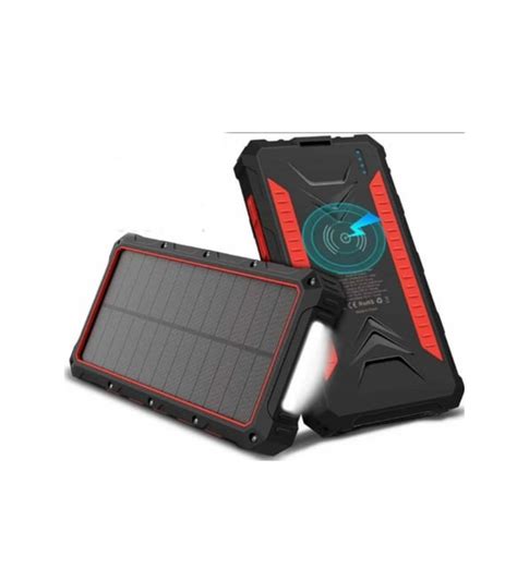 Güneş Enerjili Wireless Özellikli 20000 mAh Solar Powerbank 2 1 Çıkışlı