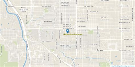 University Of Arizona Campus Map