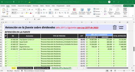 Liquidador Para La Retenci N En La Fuente Sobre Dividendos Y