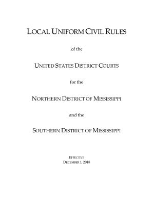 Fillable Online Local Uniform Civil Rules Amended United States