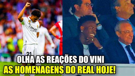 Emocionante Olha A Rea O Do Vinicius Jr As Homenagens Do Real