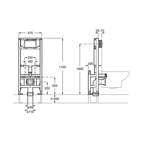 Estructura Empotrable Duplo Wc One Freestanding Inodoro Suspendido Roca