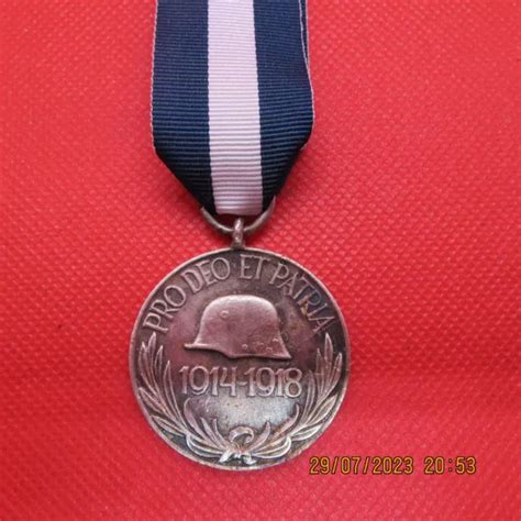 Austria Hungary Ww Medal Pro Deo Et Patria Eur