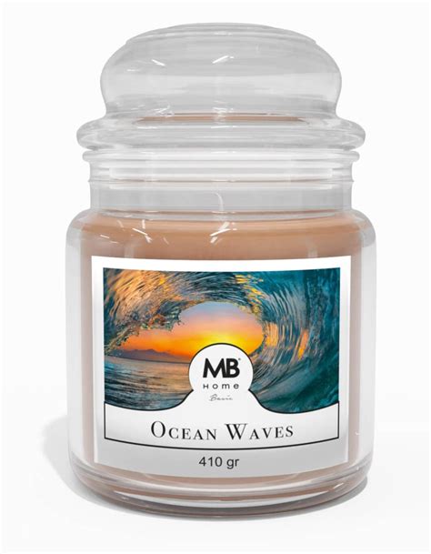 Candela Profumata Gr In Cera Vegetale Vasetto In Vetro Ocean Waves