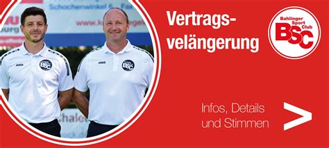 BSC verlängert mit Trainer Duo Bührer und Siefert Bahlinger SC