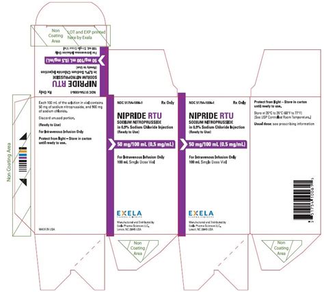 Dailymed Nipride Rtu Sodium Nitroprusside Injection Solution