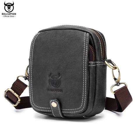 BULLCAPTAIN Bandolera Informal Para Hombre Bolso De Hombro De Cuero Con