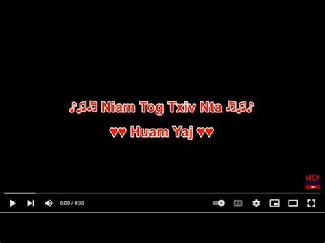 Niam Tog Txiv Nta Karaoke By Huam Yaj YouTube