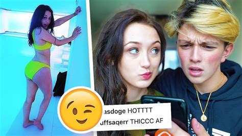 READING MY GIRLFRIEND'S INSTAGRAM COMMENTS!! *SHOCKING* - YouTube