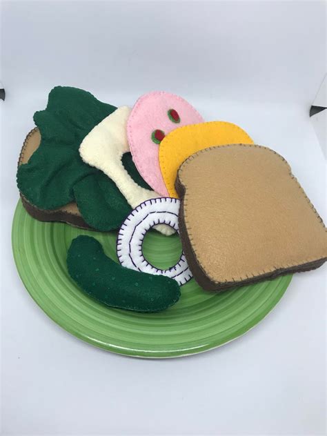 Felt Play Food Sandwich Set Etsy