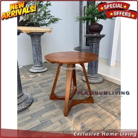 Meja Bulat Teras Jati Coffe Table Kayu Jati Coffea Table Teakwood Di