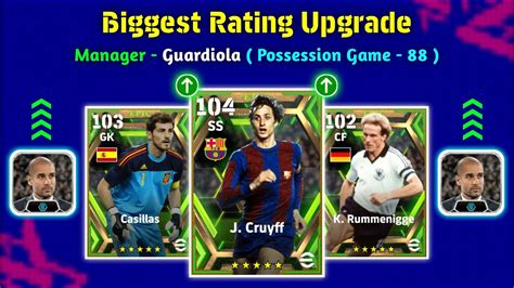 Biggest Ratings Upgrade With Manager Pep Guardiola In EFootball 2024