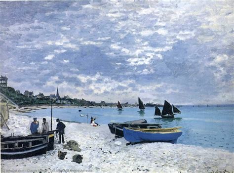 Reprodu Es De Pinturas A Praia Em Sainte Adresse Por Claude