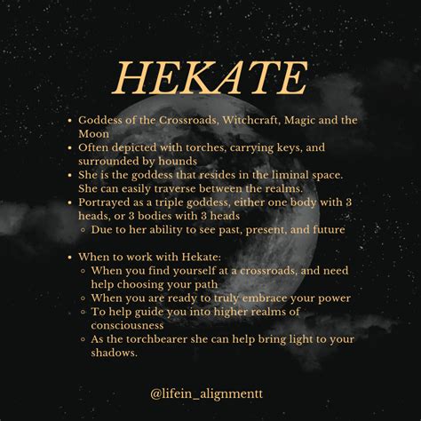 Hekate Goddess Of The Crossroads Witches Magic And The Moon