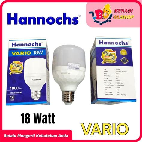 Jual Lampu Led Hannochs Vario Watt Putih Bohlam Lampu Led W Di