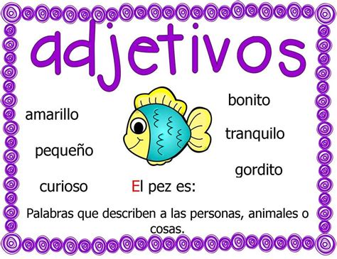 El Adjetivo Sujeto y Verbo Explicación Con Ejemplos y Actividad