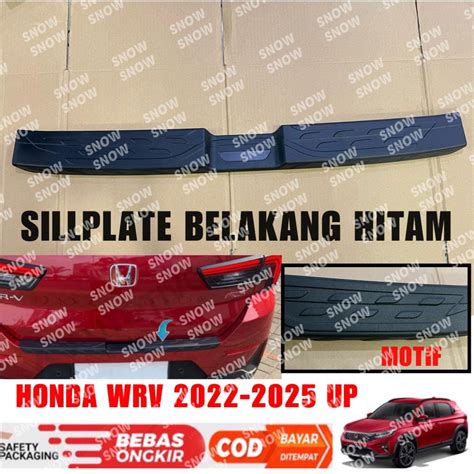 HITAM Rear Sillplate Honda Wrv WR V 2022 2023 2024 2025 Up Black