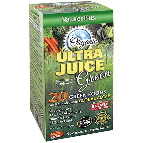 Nature S Plus Ultra Juice Green 90 Bi Layered Tablets 45 Servings