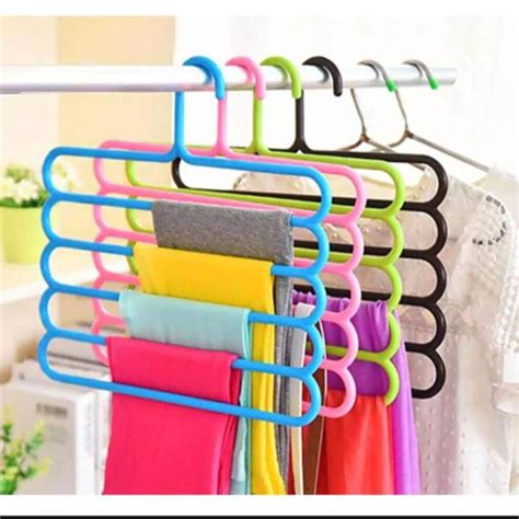 Hanger Pant Hanger Plastic Hanger Anti Slip Magic Multiple Layer