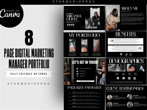 Page Digital Marketer Portfolio Black Portfolio Digital Marketing