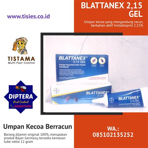 Umpan Racun Kecoa Blattanex Gel Gram Bayer Diptera Tistama