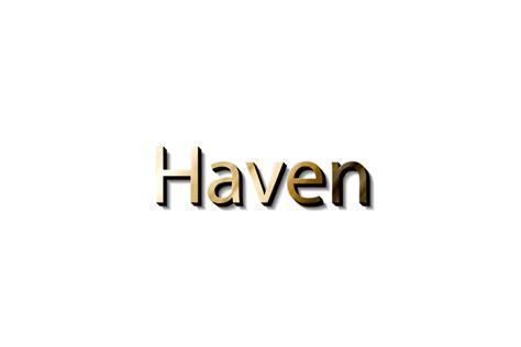 Free HAVEN 3D NAME 15733271 PNG with Transparent Background