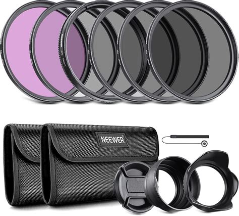 Neewer Kit De Filtros De Lente De Mm Uv Cpl Fld Nd Nd Nd