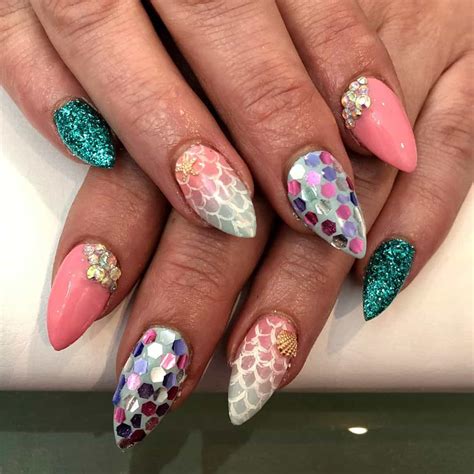 20 Superb Mermaid Nail Art Design Ideas