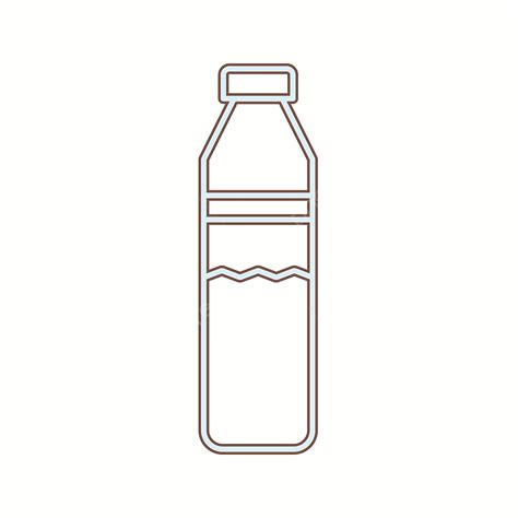 Gambar Ikon Vektor Garis Botol Air Yang Indah Clipart Botol Air Ikon Garis Ikon Air Png Dan