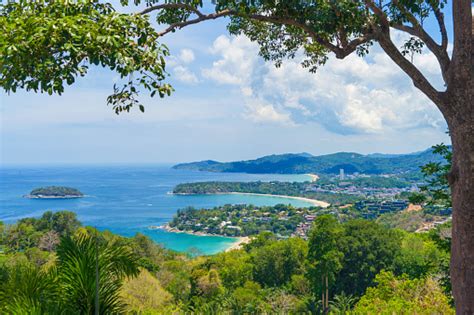 Pemandangan Udara Pantai Patong Pulau Phuket Dan Laut Biru Di Musim