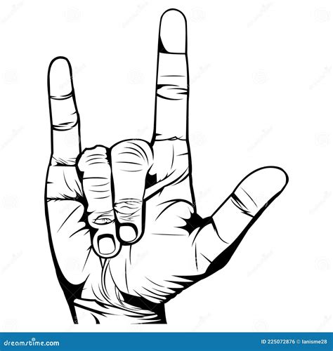 I Love You Hand Gesture On White Background Stock Vector Illustration