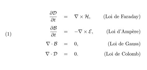 Structure Of Maxwells Equations And Numbering In Latex Tex Latex