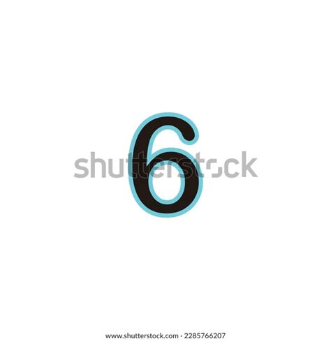 Number 6 Neon Blue Geometric Symbol Stock Vector (Royalty Free ...