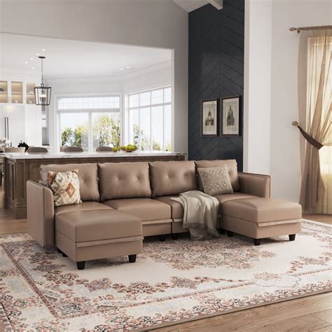 Llappuil Modular Sectional Sofa U Shaped Couch With Reversible Chaise