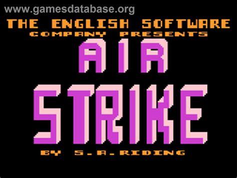 Airstrike Atari Bit Artwork Title Screen