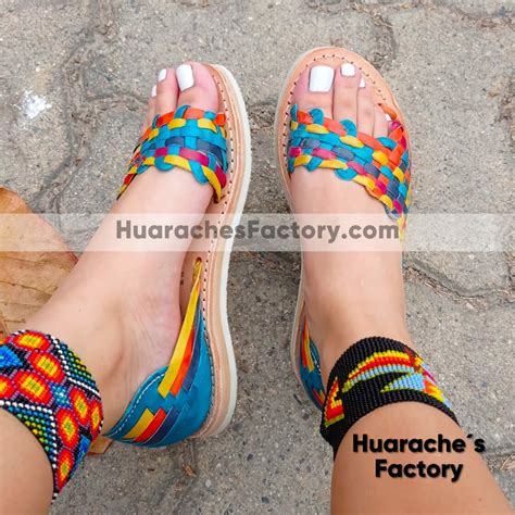 Zj Huarache Mexicano Artesanal Turquesa Trenza Mayoreo Fabrica