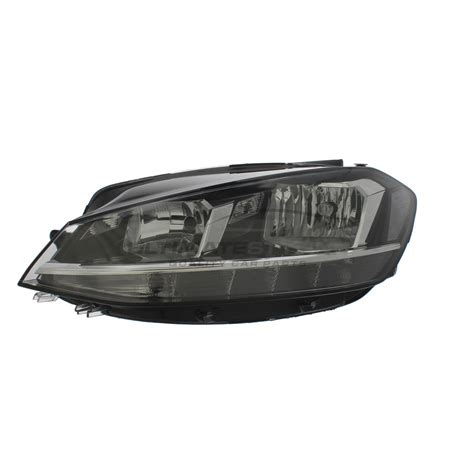 Vw Golf Headlight Headlamp Passenger Side Lh Halogen With Led