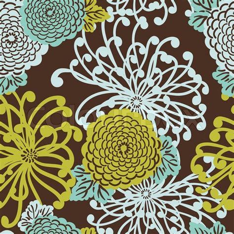 Art Deco Flower Nahtlose Muster Stock Vektor Colourbox