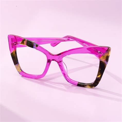 Damyan Cat Eye Brightpink Eyeglasses Vooglam