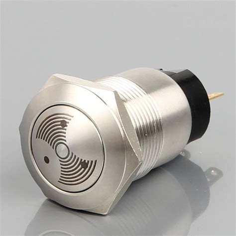 Haboo 19mm Metal Waterproof Buzzer With Ring LED Alarm Apparatus 12V