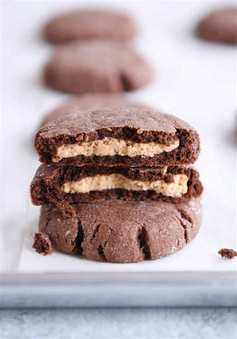 Chocolate Peanut Butter Stuffed Cookies