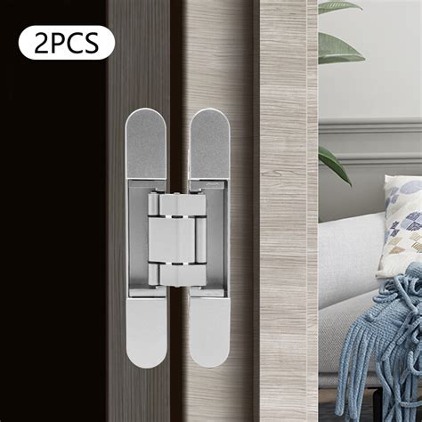 Pcs Inch Swing Hidden Door Hinges Zinc Alloy Invisible Hinges