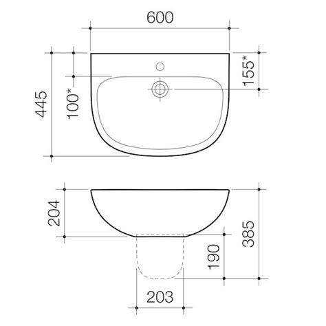 Caroma Care 600 Wall Basin With Germgard® 1th