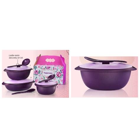 Tupperware Purple Royale Serveware Set Pp 4pcs Shopee Malaysia