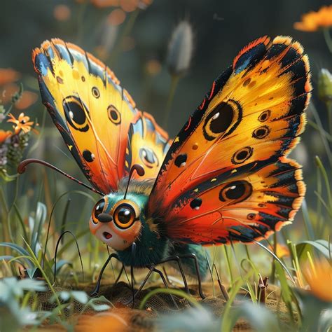 Free Photo 3d Cartoon Animated Butterfly