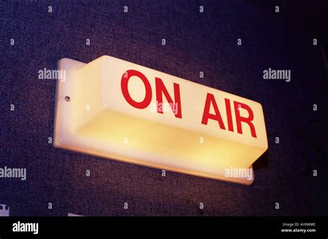 On air sign at radio station Stock Photo - Alamy