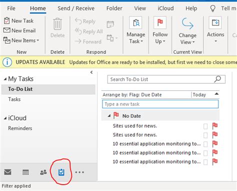 Working With Tasks In Outlook 2019