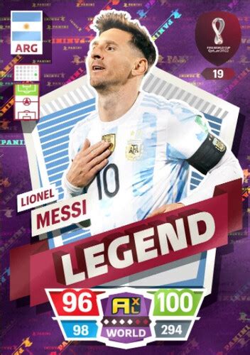 FIFA World Cup Qatar 2022 WORLD Messi 19 Footballcards